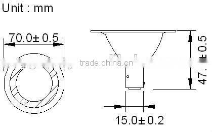 CE RoHS 270 lumens ba15d led AR70 light 12v