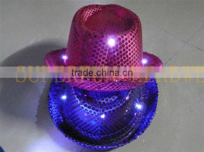 supply hot selling LED flashing Christmas hats