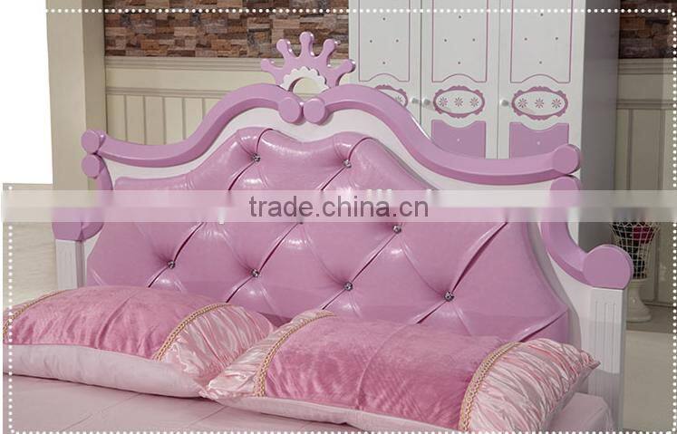 popular kids furniture pink bedroom set, children's furniture for girls AET 15-2