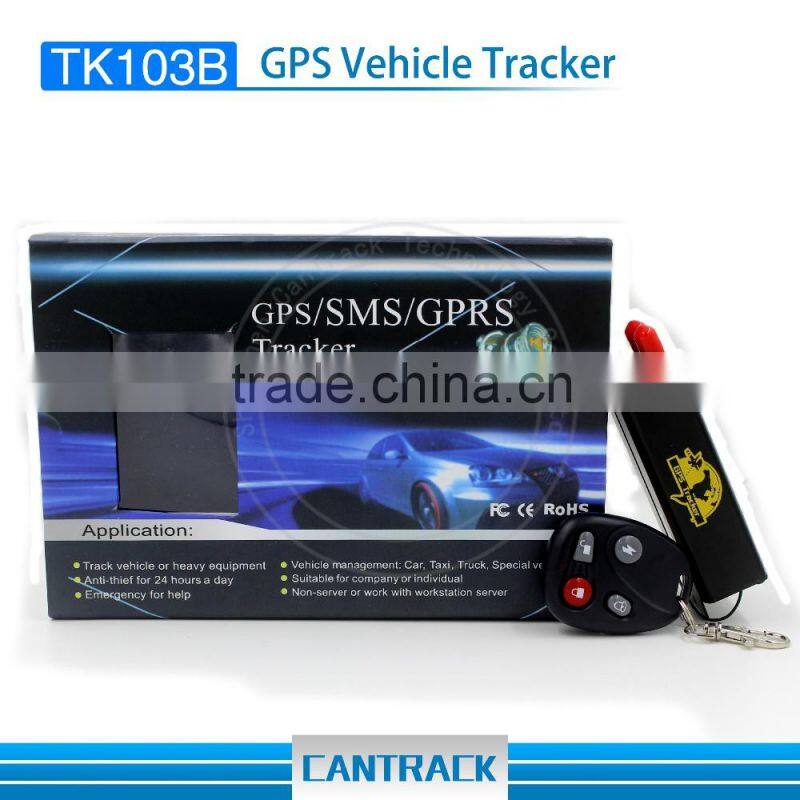 2016 best selling GPS Tracker for Car/Vehicle with door detection and SMS/Calling Alarm TK103B