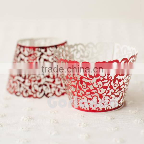 Cake Tools Baking Custom Lace Cupcake Wrapper For Party