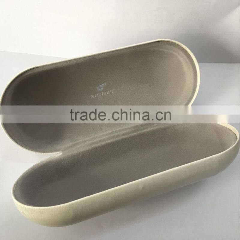 white leather sunglasses case