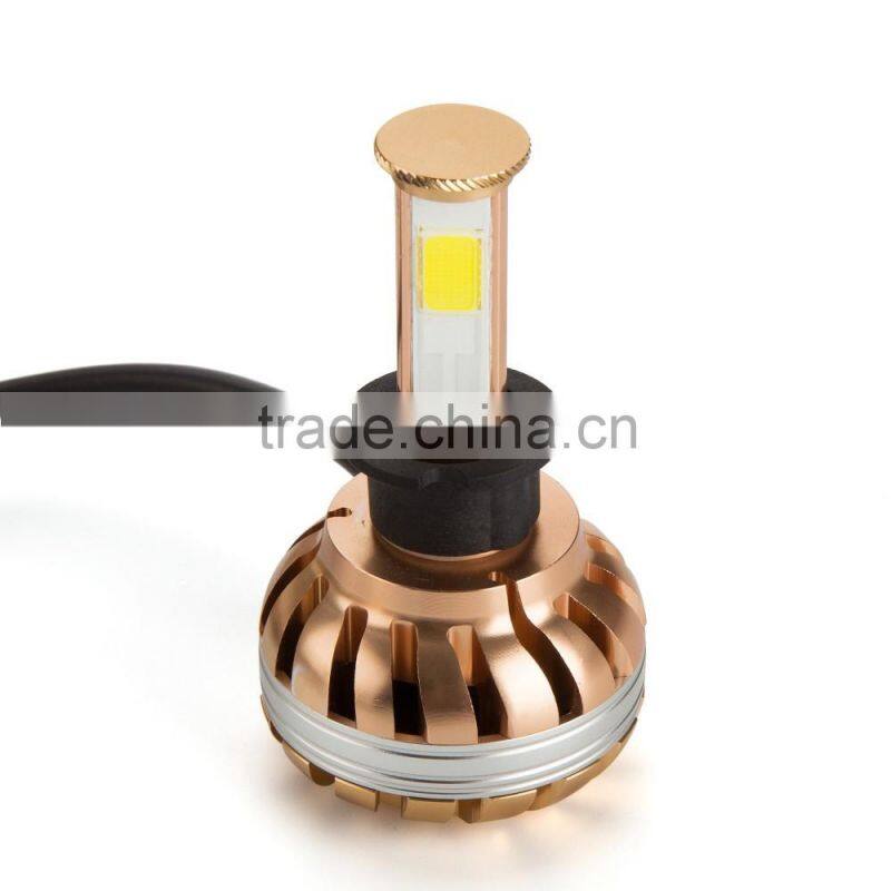 Fashion and smart design Luxury gold single lamp H3 40w led headlight kit used on cars