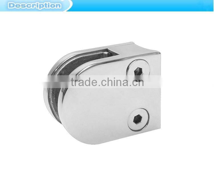 D type stainless steel glass shelf clamp