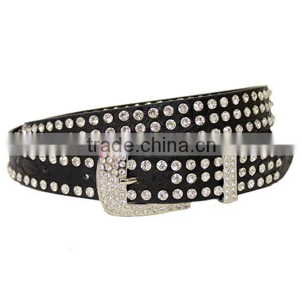 4 Row Crystal & Rhinestone Fashion Belt