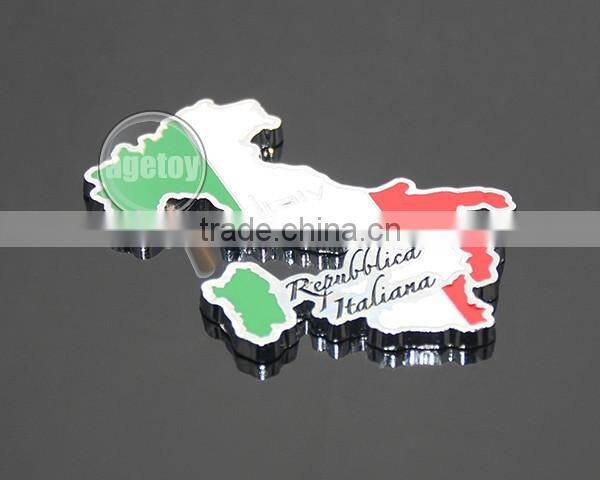 Italy Map Shape Travel Souvenirs Tourist Promotion Custom Metal Fridge Magnet Sticker