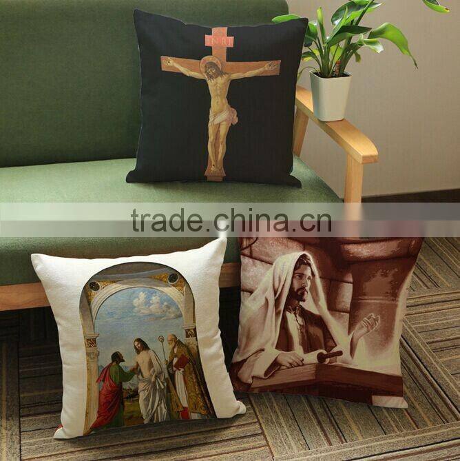 The classic scene of Jesus printed Christian bible throw emoji massage euro pillowcase decor home church religious gifts