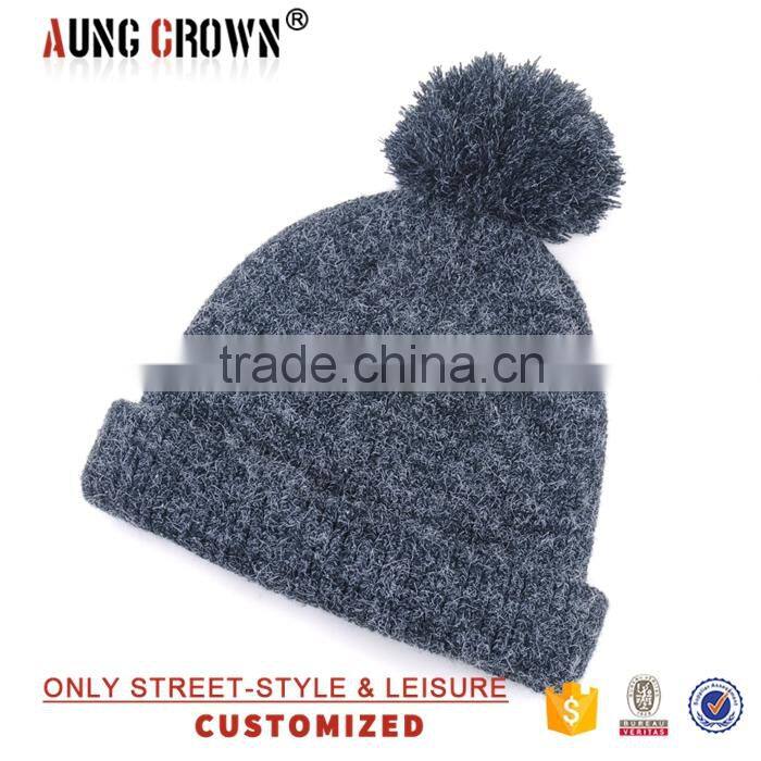 winter custom knitted beanie hat wholesale
