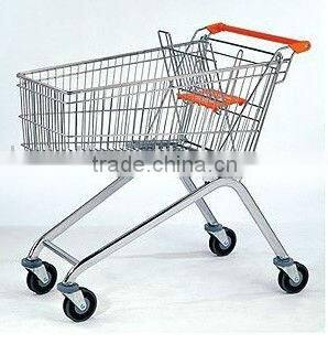 90 Liter Powder Coated Supermarket Shopping Cart