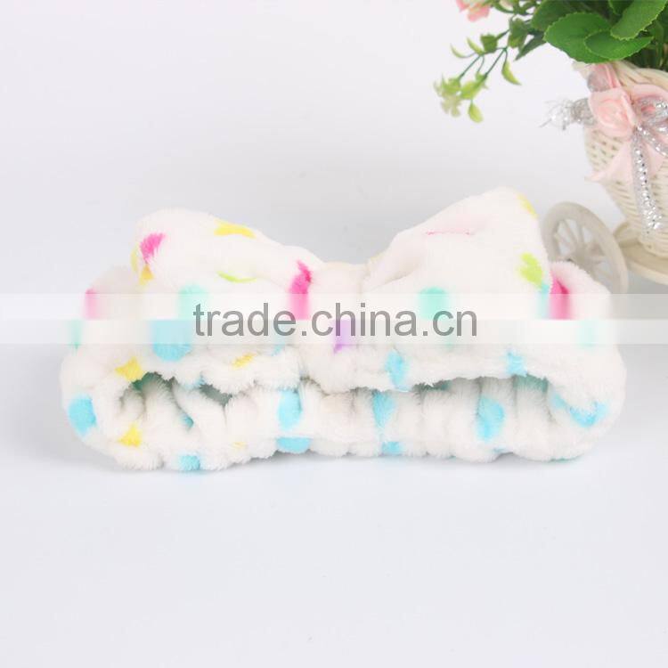 Hot sell headband packing box purple bow headband with hand face towel
