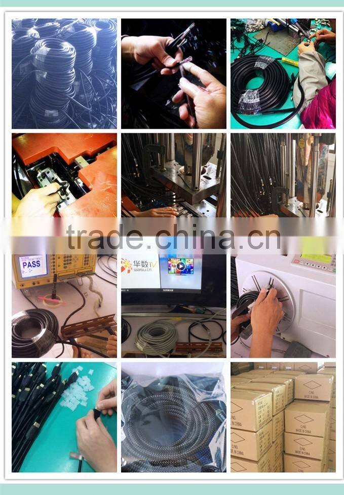 Low price 90 Degree HDMI 19pin Male tomale cable with Ethernet support 3D and 4K From 0.5-100m