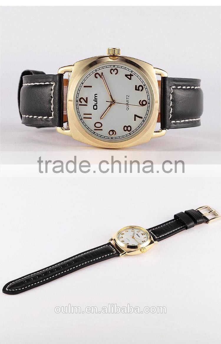 2015 oulm new design wholesale ladies wrist watch leather watch
