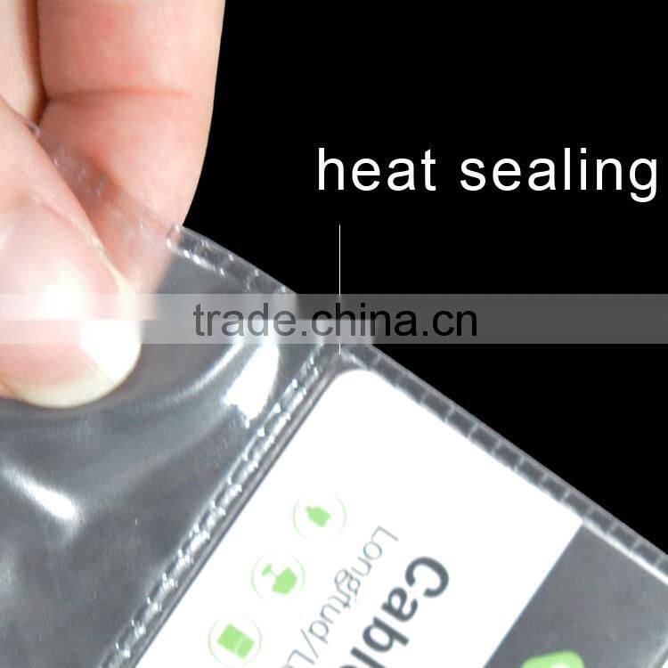 paper card header printing clear pvc materials plastic header bag