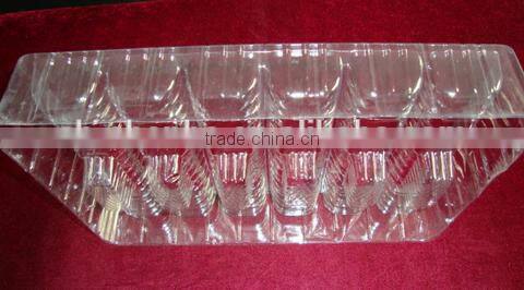 plastic rectangular mushroom food tray with lid