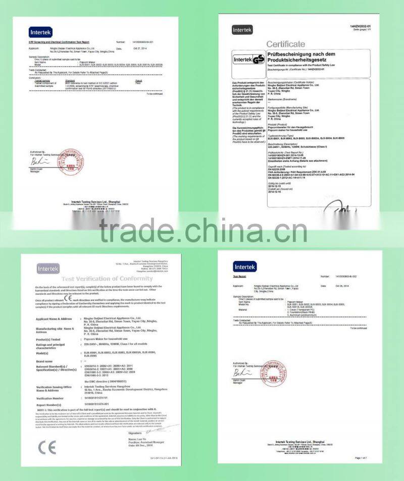 Big party oil-popped tenperature control popcorn machine