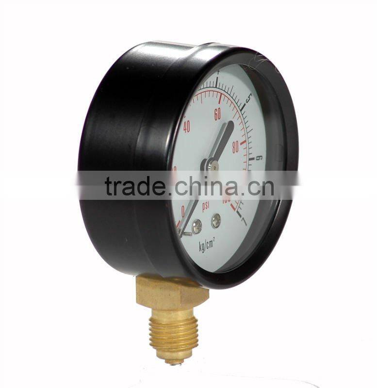 China Supplier Vacuum Bottom Manometer Pressure Gauge