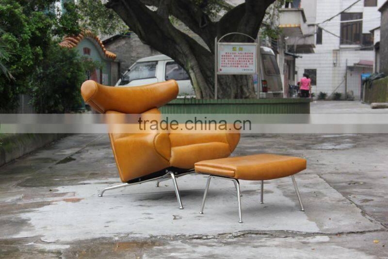 Hans J. Wegner famous design ox chair with ottoman