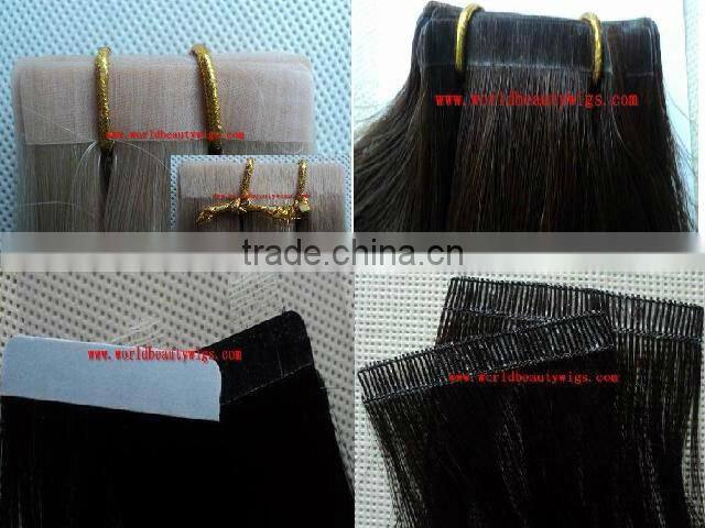 New using Double Tape Hair Extension,tape hair used with machine weft together
