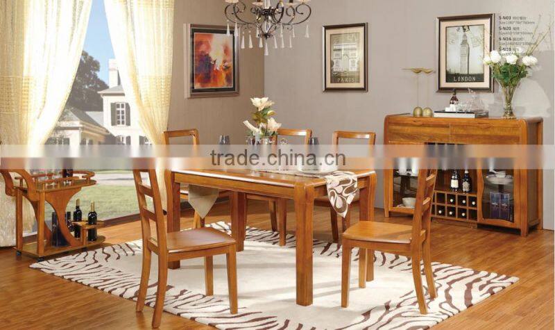 Luxury wood dinning table set GZH-SM05