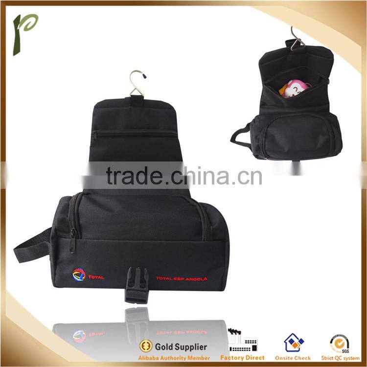 Popwide hot Sale polyester travel cosmetic bag,hook travel cosmetic bag