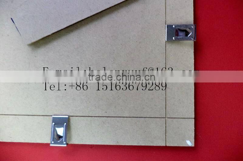 Extremely cheap frameless glass clip photo frame with back stand and hanging hooks