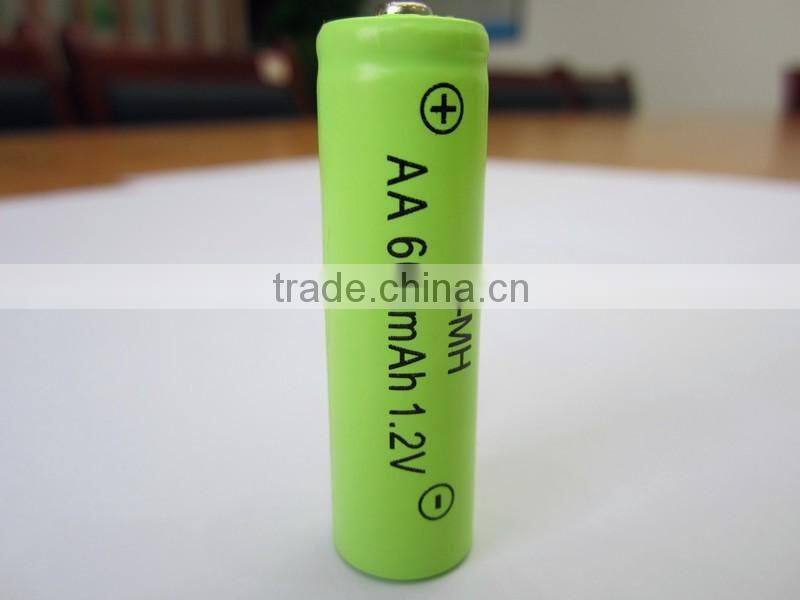 1.2 v Ni-MH AA600mAh rechargeable battery