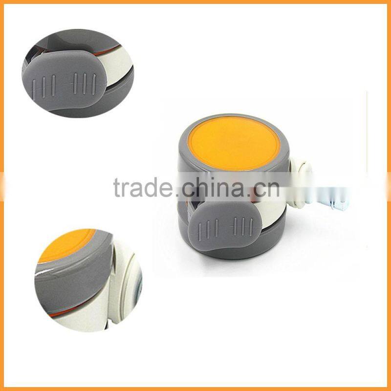 high quality 64mm orange TPR locking appliance furniture wheel caster