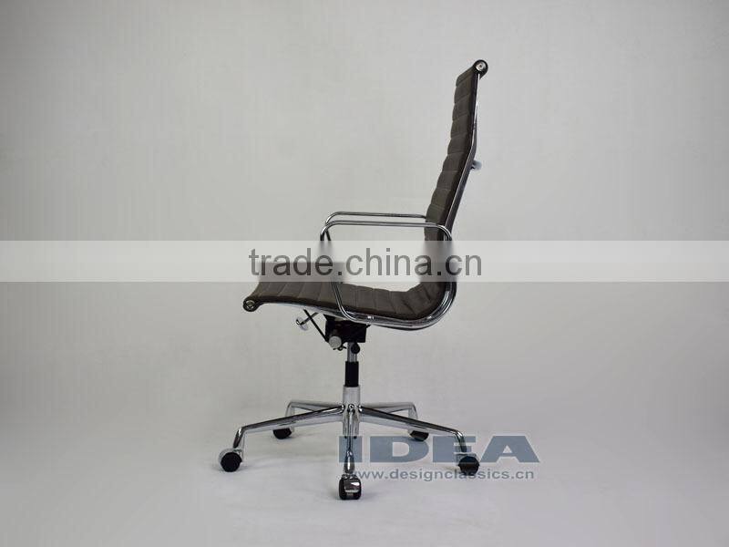 Replica EA119 Charles High Back Office Chair - Dark Grey Color Genuine Leather