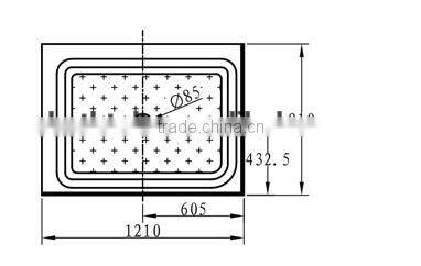 North America market UPC/cUPC certified rectangular shower base, america stand shower base, bathroom tray