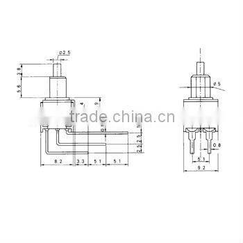 2P3TSub-Mini Pushbutton toggle Switch