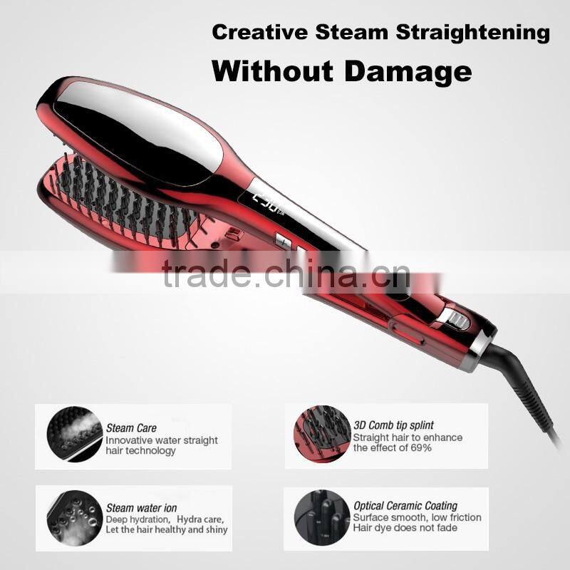 Most Advanced Hair Iron steam Hair Straightener Vapor Argan oil use Keratin Hair Straightening brush