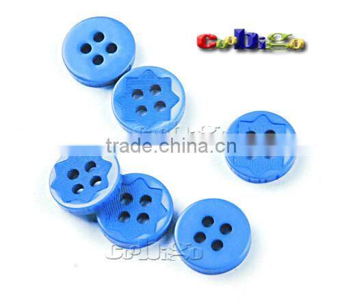 18L(11.5mm) Resin Buttons Laser Figure 4 Holes Sewing Craft For Bag Shoe Garment Toy #FLN015(Mix-s)