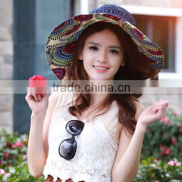 Chinese National wind New fashion women beach sun straw hats