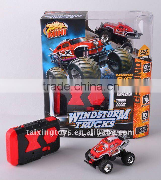 funny red mini 5CH rc car with light
