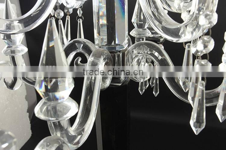 Factory sale European style simple design Crystal Candelabra crystal candleholder & Centerpiece for Wedding Event