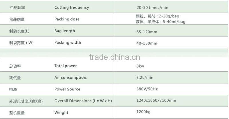 DXDK900 Four Sides Sealing Sachet Packing Machine