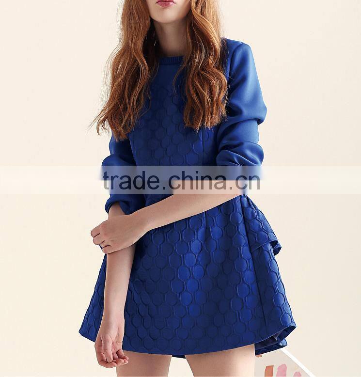 women's autumn elegant blue semi formal dresses