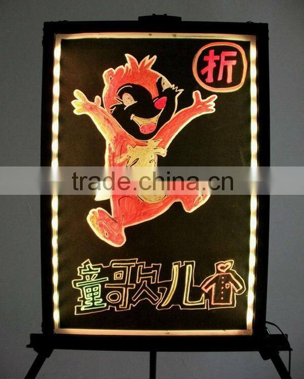 Aluminium alloy led board writing with 50x70cm tempering glass