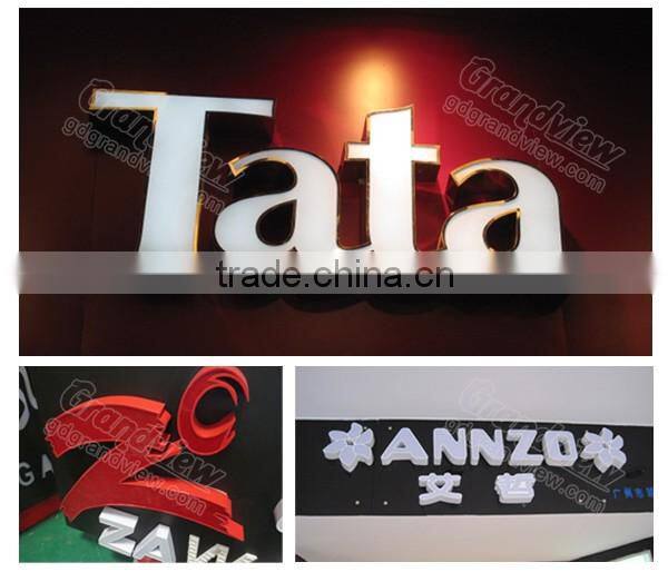 Acrylic illuminated channel letter signage led sign lights