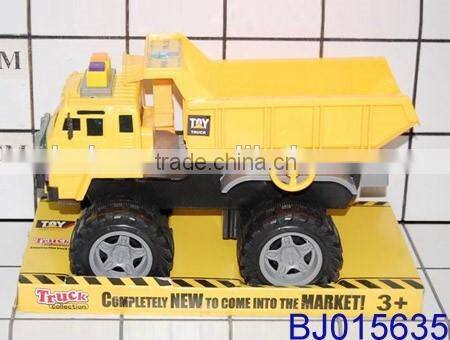 Funny yellow truck toy happy kids plastic toy concrete mixer truck