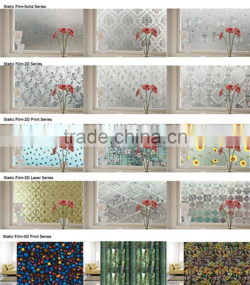 3ft*66/82ft vision removable static cling glass decorated film