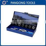 9 pcs threading tap set with t handle tap wrench