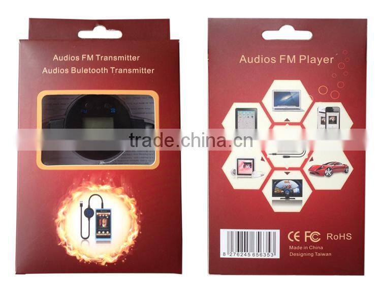 bluetooth fm transmitter car kit with handsfree music control