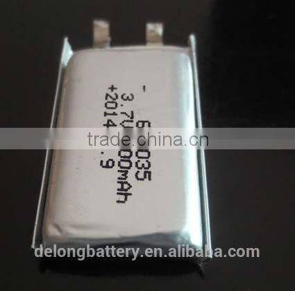 602035 lipo battery 3.7v 400mah customized lipo battery