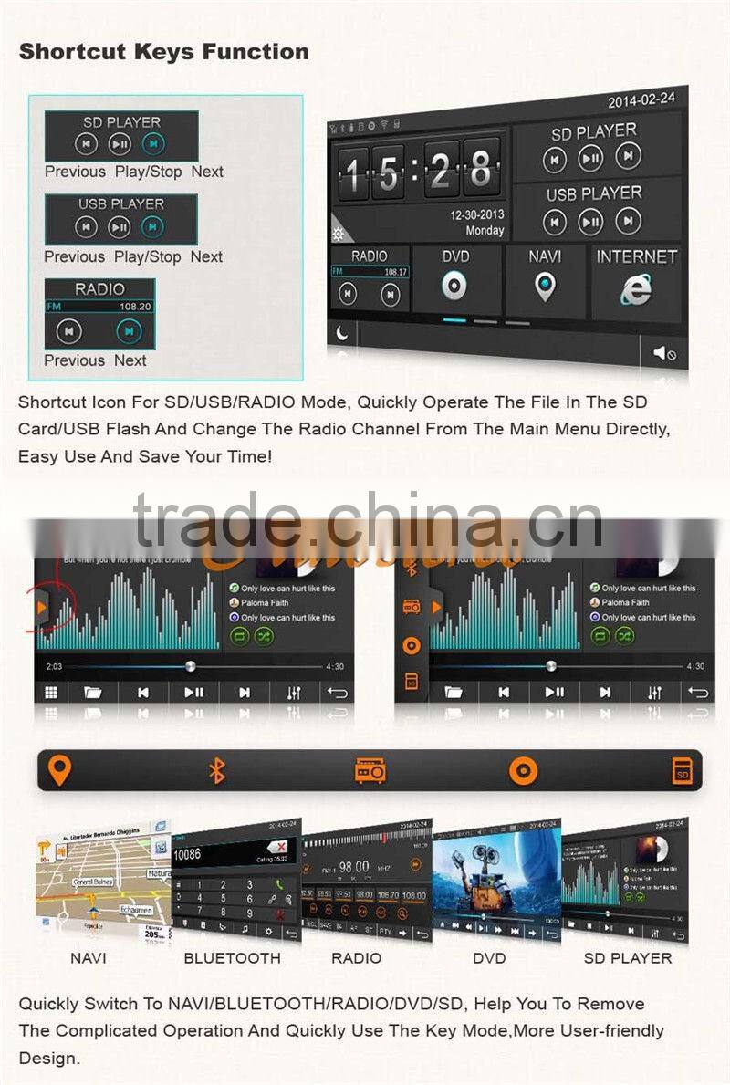 in dash car GPS DVD auto radio for Ford 2012 CAR Multimedia Player