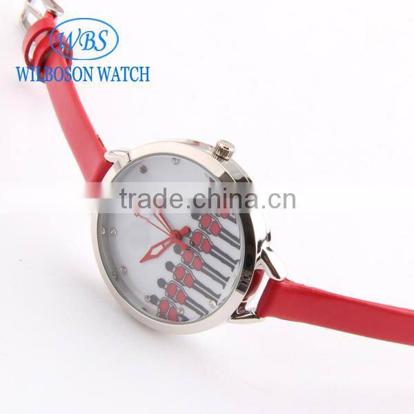 Water Resistant PU Leather Band Cheap Custom Logo Watch