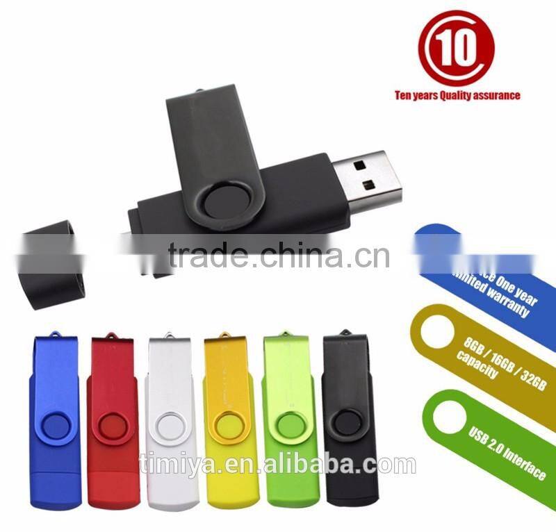 Super 2 In 1 OTG Micro USB Flash Drive 64GB Classic Style For Mobile Smart Phone Tablet Computer Player TV DVD Etc (Golden)