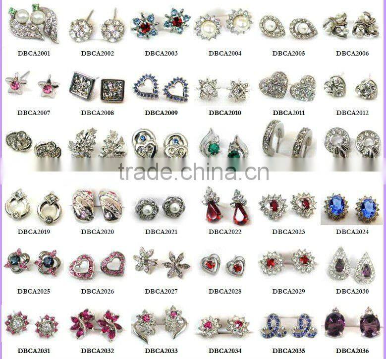 Fashion metal silver pendant with think chain drop earrings ,decorated with fake leather,Customized Colors or LOGO and OEM desig
