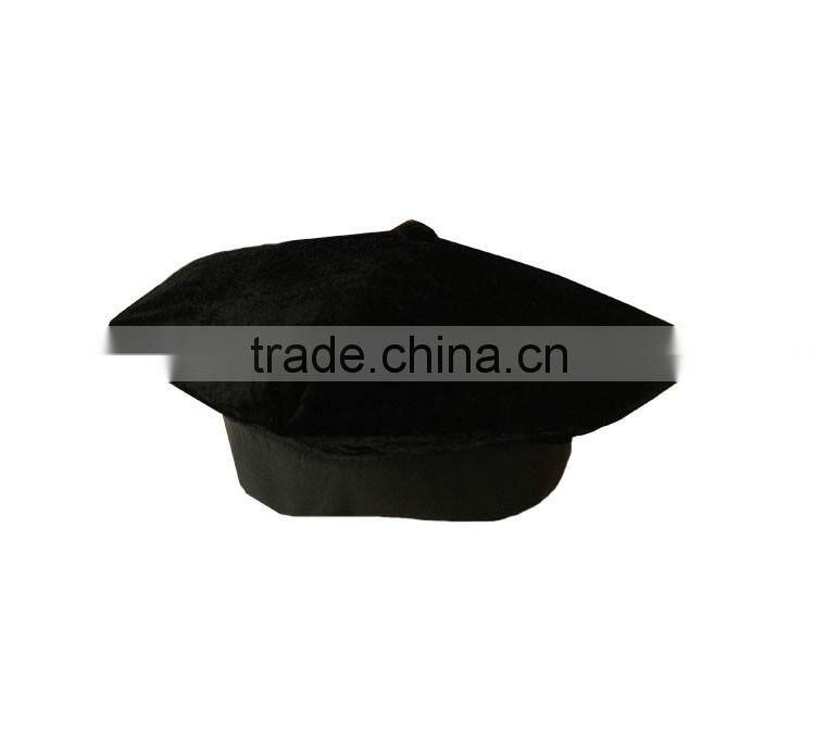 Hot sell black Doctoral Tam