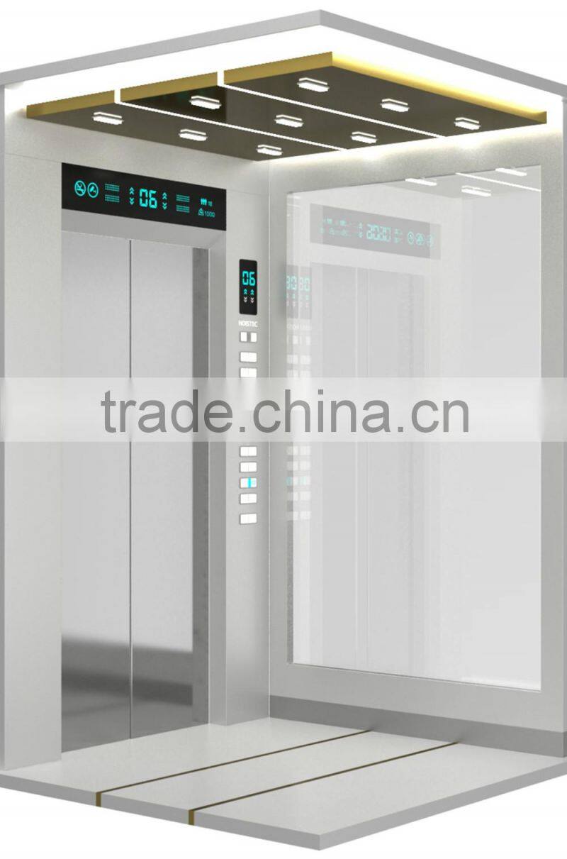 Hair line stainless steel passenger elevator with Safe and Low Noise